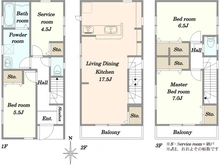 【東京都/足立区綾瀬】足立区綾瀬6丁目新築戸建（全1棟） 間取り図