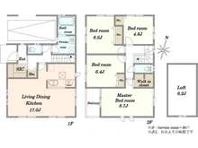 【東京都/豊島区高松】豊島区高松2丁目新築戸建 間取り図