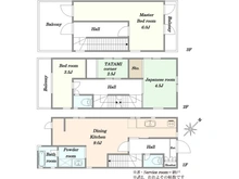 【東京都/港区南麻布】港区南麻布4丁目　中古戸建 間取り図