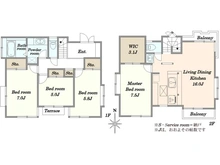 【東京都/新宿区西落合】新宿区西落合3丁目 戸建 間取り図