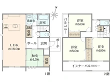 【大阪府/池田市畑】池田市畑四丁目　新築戸建 間取り図