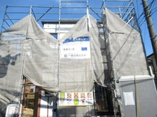 【大阪府/豊中市本町】豊中市本町九丁目　新築戸建　1号棟 建築中の外観：※全2棟の1号棟