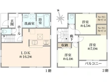 【大阪府/豊中市本町】豊中市本町九丁目　新築戸建　1号棟 間取り図