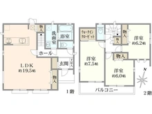 【大阪府/豊中市螢池東町】豊中市蛍池東町3丁目　新築戸建 間取り図