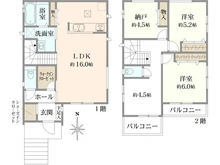 【大阪府/池田市荘園】池田市荘園2丁目　新築戸建 間取り図