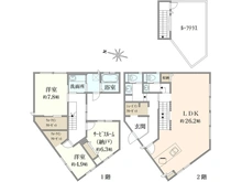 【大阪府/箕面市箕面】箕面市箕面7丁目 新築戸建 2号地 間取り図