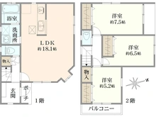 【大阪府/豊中市上野東】豊中市上野東2丁目　新築戸建 間取り図