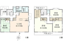 【大阪府/池田市石橋】池田市石橋四丁目　中古戸建 間取り図