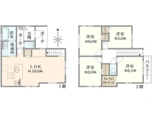 【大阪府/箕面市半町】箕面市半町4丁目　1期2号棟 間取り図