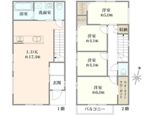 【大阪府/箕面市外院】箕面市外院三丁目　新築戸建　1号棟 間取り図