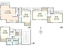 【大阪府/豊中市勝部】豊中市勝部三丁目　中古戸建 間取り図