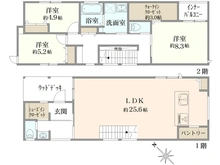 【大阪府/豊中市上野東】豊中市上野東三丁目　新築戸建　1号地 間取り図