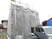 【大阪府/池田市旭丘】池田市旭丘三丁目　新築戸建 建築中の外観