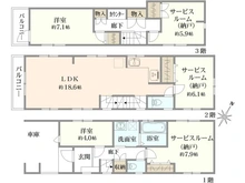 【東京都/練馬区石神井町】練馬区石神井町8丁目新築戸建 間取り図