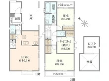 【東京都/練馬区土支田】練馬区土支田3丁目新築戸建2号棟（ZEH水準） 間取り図
