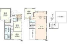 【埼玉県/所沢市向陽町】所沢市向陽町新築戸建・A号棟 間取り図