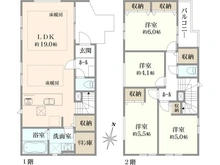 【東京都/練馬区石神井台】練馬区石神井台3丁目新築戸建・5号棟 間取り図