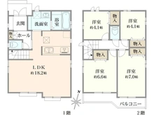 【東京都/練馬区大泉町】練馬区大泉町5丁目新築戸建・1号棟 間取り図
