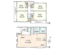 【東京都/練馬区石神井台】練馬区石神井台8丁目新築戸建・1号棟 間取り図