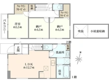 【東京都/西東京市下保谷】西東京市下保谷2丁目新築戸建　1号棟 間取り図