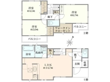 【東京都/東久留米市浅間町】東久留米市浅間町3丁目新築戸建　2号棟 間取り図