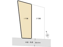【東京都/西東京市住吉町】西東京市住吉町4丁目 新築戸建 1号棟 区画図