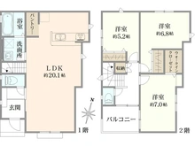 【東京都/練馬区石神井台】練馬区石神井台3丁目　新築戸建　2号棟 間取り図