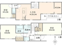 【東京都/練馬区大泉学園町】練馬区大泉学園町7丁目新築戸建・3号棟 間取り図