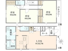 【東京都/練馬区大泉町】練馬区大泉町2丁目新築戸建（全5棟）・3号棟 間取り図