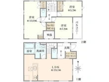 【東京都/練馬区三原台】練馬区三原台2丁目新築戸建・1号棟　≪Zut PLUS≫ 間取り図