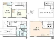 【東京都/台東区松が谷】台東区松が谷二丁目借地権付新築戸建 間取り図