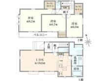 【東京都/立川市一番町】立川市一番町2丁目新築戸建・5号棟 間取り図
