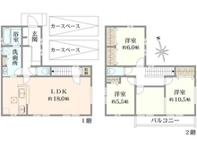 【東京都/昭島市緑町】昭島市緑町3丁目　新築戸建 間取り図