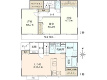 【東京都/立川市柴崎町】立川市柴崎町1丁目　新築戸建 間取り図