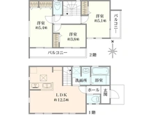 【東京都/立川市幸町】立川市幸町　新築戸建　1号棟 間取り図