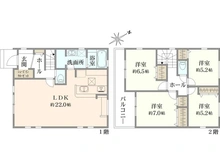 【東京都/八王子市緑町】八王子市緑町　新築戸建　2号棟 間取り図