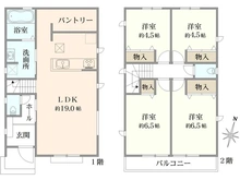 【東京都/立川市幸町】立川市幸町4丁目　新築戸建　B号棟 間取り図