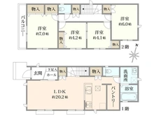 【東京都/立川市幸町】立川市幸町4丁目 新築戸建 C号棟 間取り図