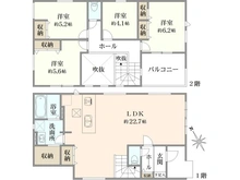 【東京都/日野市新井】日野市新井2丁目　新築戸建　1号棟 間取り図