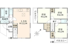 【東京都/日野市大字日野】日野市日野新築戸建　1号棟 間取り図