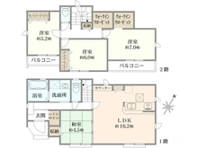 【東京都/八王子市長房町】八王子市長房町9期　新築戸建　2号棟 間取り図