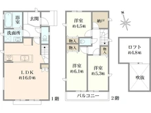 【東京都/昭島市朝日町】昭島市朝日町3丁目　新築戸建　G号棟 間取り図