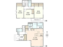 【東京都/福生市大字熊川】福生市熊川　新築戸建　1号棟 間取り図