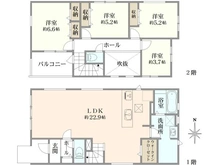 【東京都/八王子市富士見町】八王子市富士見町　7期　1号棟 間取り図