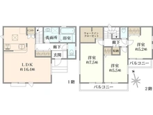 【東京都/稲城市矢野口】稲城市矢野口　新築戸建 間取り図