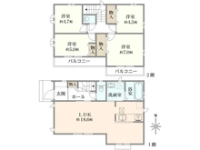 【東京都/立川市幸町】立川市幸町5丁目　G号棟 間取り図