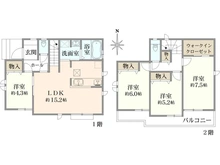 【東京都/立川市幸町】立川市幸町5丁目　H号棟 間取り図