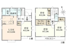 【東京都/八王子市上野町】東京都八王子市上野町　新築戸建てC区画 間取り図