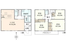 【東京都/武蔵村山市中原】「グレイドルガーデン武蔵村山市中原第8」　5号棟 間取り図