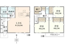 【東京都/武蔵村山市中原】「グレイドルガーデン武蔵村山市中原第8」　9号棟 間取り図